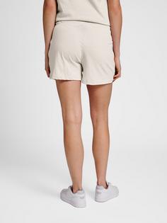 Rückansicht von hummel hmlZANDRA SHORTS Shorts Damen PUMICE STONE MELANGE