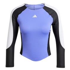 adidas Tennis Pro HEAT.RDY 3/4-Arm Longsleeve Croptop Damen Cobalt Blue / Black / White