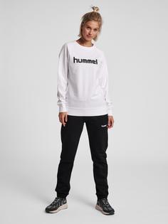 Rückansicht von hummel HMLGO COTTON LOGO SWEATSHIRT WOMAN Funktionssweatshirt Damen WHITE