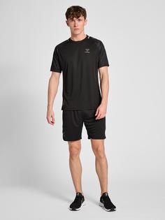 Rückansicht von hummel hmlONGRID POLY SHORTS Funktionsshorts Herren JET BLACK/FORGED IRON