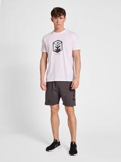 Rückansicht von hummel hmlOFFGRID COTTON SHORTS Funktionsshorts Herren FORGED IRON/JET BLACK