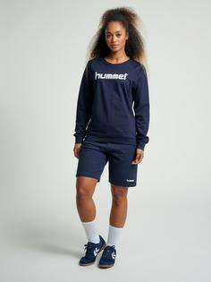 Rückansicht von hummel HMLGO COTTON LOGO SWEATSHIRT WOMAN Funktionssweatshirt Damen MARINE