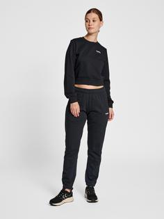 Rückansicht von hummel hmlLGC SHAI REGULAR PANTS Hose Damen BLACK