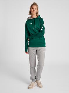 Rückansicht von hummel HMLGO COTTON HOODIE WOMAN Hoodie Damen EVERGREEN