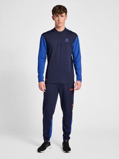 Rückansicht von hummel hmlPRO GRID GK SWEATPANTS Trainingshose Herren MARITIME BLUE/SURF THE WEB