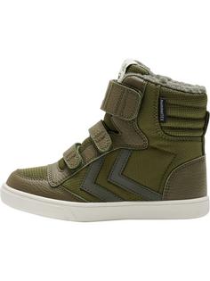 hummel STADIL SUPER POLY BOOT MID TEX JR Winterschuhe Kinder DARK OLIVE