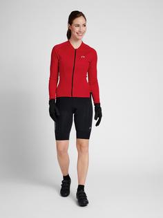 Rückansicht von Newline WOMENS CORE BIKE L/S JERSEY Funktionsshirt Damen TANGO RED