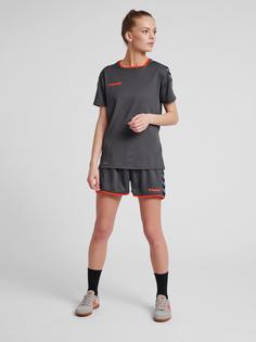 Rückansicht von hummel hmlAUTHENTIC POLY SHORTS WOMAN Funktionsshorts Damen ASPHALT