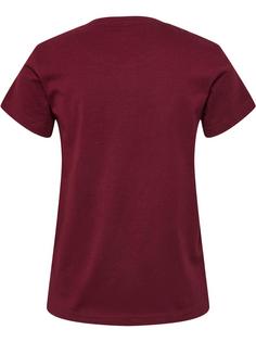 Rückansicht von hummel hmlBOOSTER WOMAN T-SHIRT T-Shirt Damen CABERNET