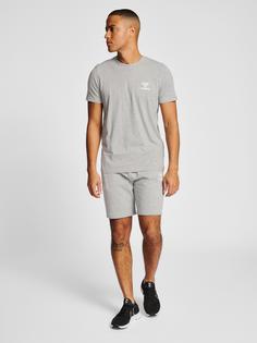 Rückansicht von hummel hmlICONS REGULAR SHORTS Shorts Herren GREY MELANGE