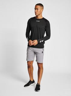 Rückansicht von hummel hmlMT INTERVAL SHORTS Funktionsshorts Herren GREY MELANGE