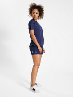 Rückansicht von hummel hmlCOURT WOVEN SHORTS WOMAN Funktionsshorts Damen MARINE