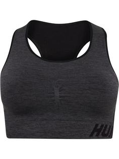 hummel hmlTE CURVE SEAMLESS SPORTS BRA Sport-BH Damen BLACK MELANGE