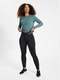 Rückansicht von hummel hmlTE APEX MID WAIST 7/8 TIGHTS 7/8-Tights Damen BLACK