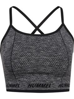 hummel hmlTE CAMI SEAMLESS SPORTS TOP Funktionstop Damen BLACK MELANGE