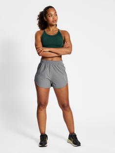 Rückansicht von hummel hmlTE VITAL WOVEN SHORTS Funktionsshorts Damen SHARKSKIN