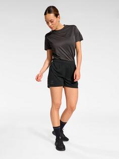 Rückansicht von hummel hmlACTIVE PL SHORTS WOMAN Funktionsshorts Damen BLACK