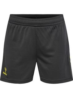 hummel hmlACTIVE PL SHORTS WOMAN Funktionsshorts Damen OBSIDIAN/SULPHUR SPRING