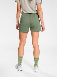 Rückansicht von hummel hmlACTIVE PL SHORTS WOMAN Funktionsshorts Damen SEA SPRAY