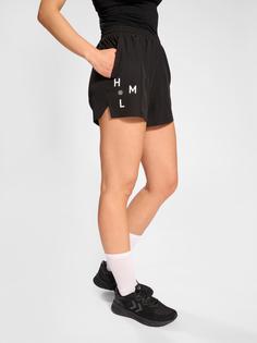 Rückansicht von hummel hmlACTIVE COURT WOV SHORTS WOMAN Funktionsshorts Damen BLACK