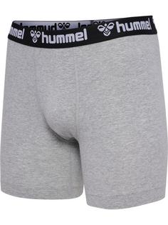 Rückansicht von hummel hmlBOXERS 2-PACK Unterhemd Herren GREY MELANGE