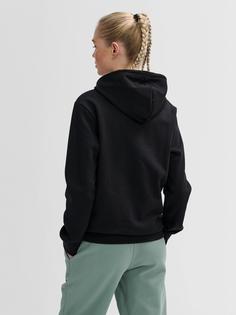 Rückansicht von hummel hmlPAOLA REGULAR HOODIE Hoodie Damen BLACK