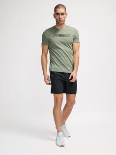 Rückansicht von hummel hmlTE EFFORT COTTON T-SHIRT Funktionsshirt Herren SEAGRASS