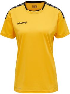 hummel hmlAUTHENTIC POLY JERSEY WOMAN S/S Funktionsshirt Damen SPORTS YELLOW/BLACK