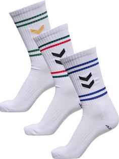 hummel hml3-PACK SOCKS CHEVRON HIGH RETRO Socken WHITE