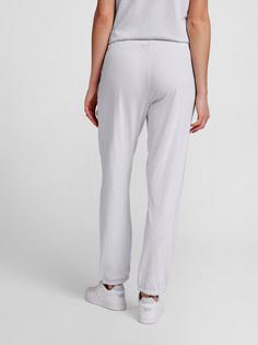 Rückansicht von hummel hmlZANDRA REGULAR PANTS Hose Damen LIGHT GREY MELANGE