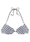 VENICE BEACH Push-Up-Bikini-Top Bikini Oberteil Damen - wei&szlig;-marine-gestreift