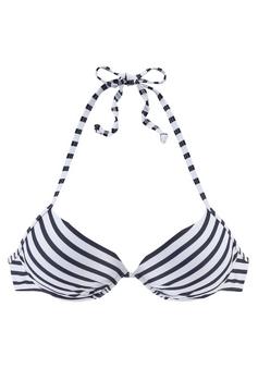 VENICE BEACH Push-Up-Bikini-Top Bikini Oberteil Damen weiß-marine-gestreift