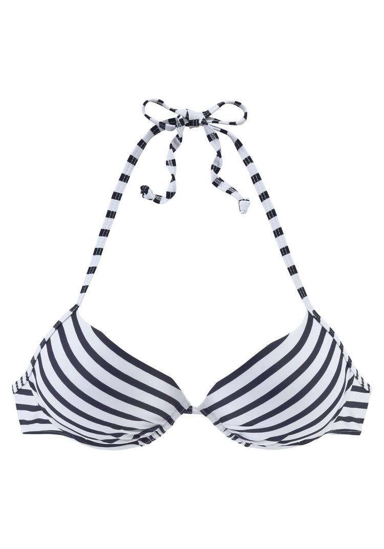 VENICE BEACH VENICE BEACH Push-Up-Bikini-Top Bikini Oberteil Damen - wei&szlig;-marine-gestreift - 0 | SportScheck
