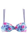 VENICE BEACH B&uuml;gel-Bikini-Top Bikini Oberteil Damen - t&uuml;rkis-bedruckt