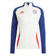 adidas Olympique Lyon Tiro 24 Trainingsoberteil Funktionssweatshirt Herren White Tint / Midnight Indigo / Bright Red