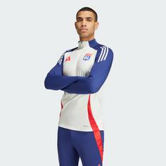 Rückansicht von adidas Olympique Lyon Tiro 24 Trainingsoberteil Trainingsanzug Herren White Tint / Midnight Indigo / Bright Red
