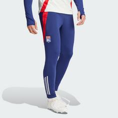 Rückansicht von adidas Olympique Lyon Tiro 24 Trainingshose Trainingshose Herren Midnight Indigo / Bright Red / White Tint