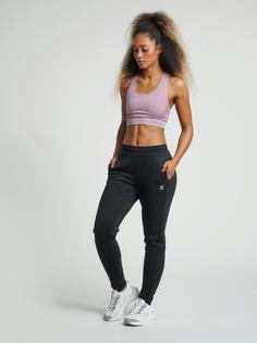 Rückansicht von hummel hmlESSI TAPERED PANTS Trainingshose Damen BLACK