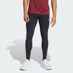 Rückansicht von adidas Running Ultimate lange Leggings Tights Herren Black