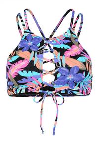 Bench Bustier-Bikini-Top Bikini Oberteil Damen - schwarz-bedruckt