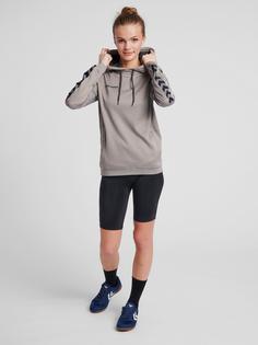 Rückansicht von hummel hmlAUTHENTIC POLY HOODIE WOMAN Hoodie Damen GREY MELANGE