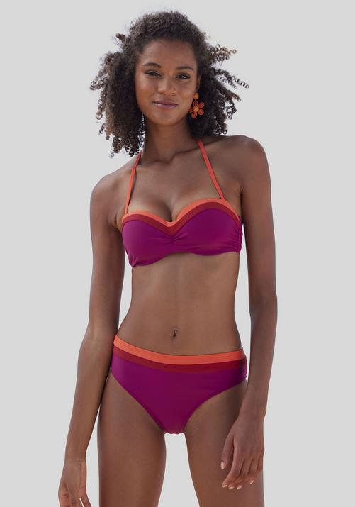 Rückansicht von S.OLIVER Bügel-Bandeau-Bikini-Top Bikini Oberteil Damen berry-orange