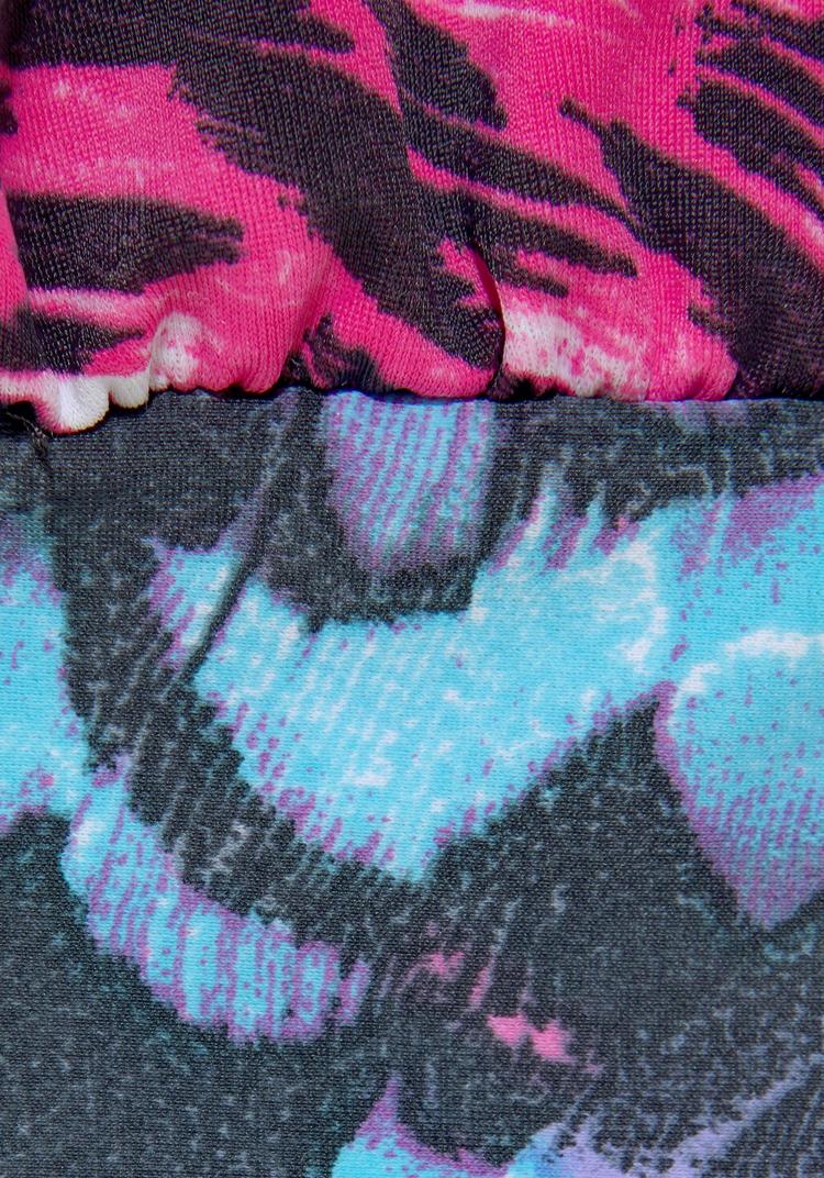 Lascana Lascana Oversize-Tankini Bikini Set Damen - schwarz-pink - 0 | SportScheck