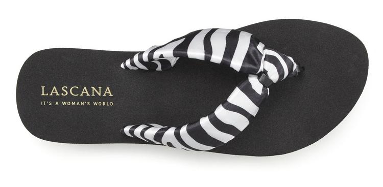 Lascana Lascana Badezehentrenner Zehentrenner Damen - schwarz - wei&szlig; - 2 | SportScheck