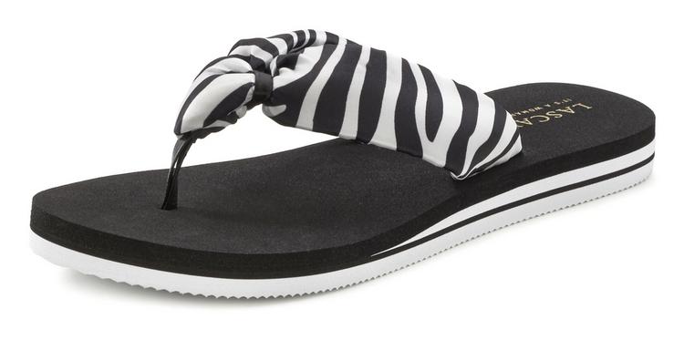 Lascana Lascana Badezehentrenner Zehentrenner Damen - schwarz - wei&szlig; - 4 | SportScheck