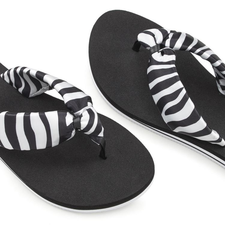 Lascana Lascana Badezehentrenner Zehentrenner Damen - schwarz - wei&szlig; - 6 | SportScheck