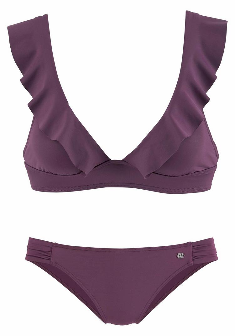 JETTE JETTE Triangel-Bikini Bikini Set Damen - bordeaux - 0 | SportScheck