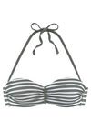 VENICE BEACH Bandeau-Bikini-Top Bikini Oberteil Damen - oliv gestreift