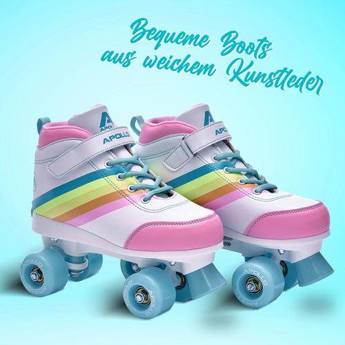Rückansicht von Apollo Soft Boots Rollschuhe rainbow-star