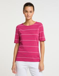 Rückansicht von JOY sportswear SADIE T-Shirt Damen boysenberry stripes